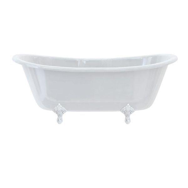 Bateau_double_ended_170cm_traditional_feet_white